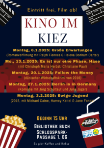 "Kino im Kiez": "Liebe um jeden Preis" @ Stadtteilbibliothek Buch